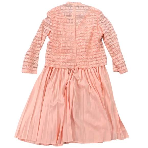 Vintage lace overlay peach dress size 18 - Picture 6 of 6